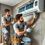 Professional split air conditioner uninstallation service by Fixflow in Delhi NCR