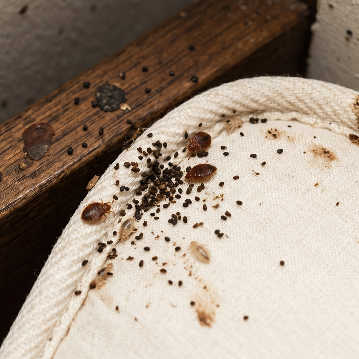Fixflow identifying bed bug fecal spots and stains in Delhi NCR properties