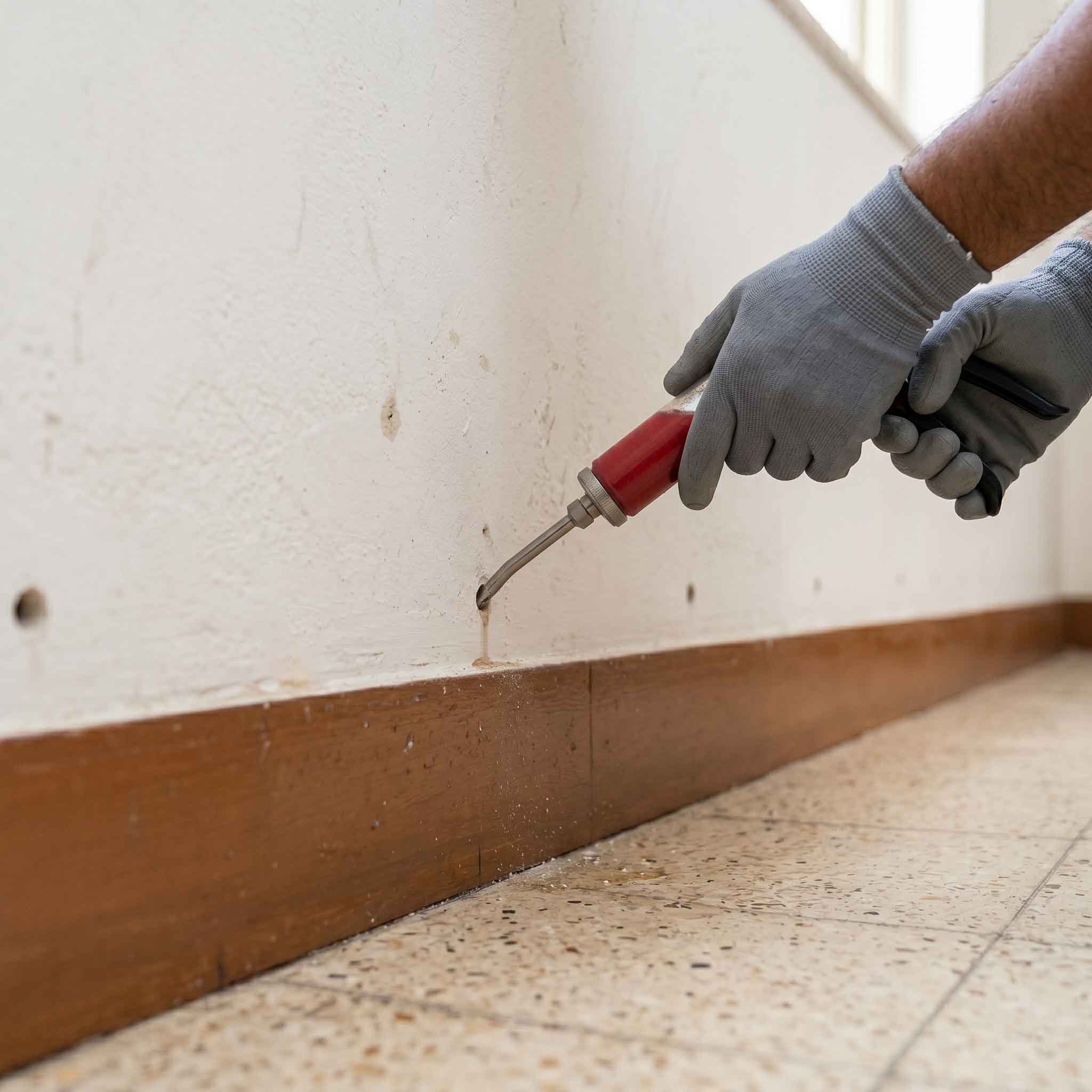Fixflow professional post construction termite chemical piping and filling service in Delhi NCR