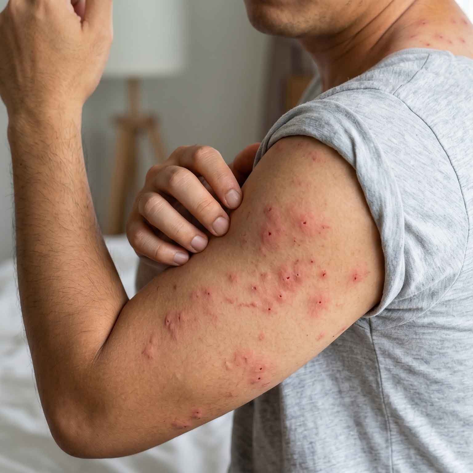 Fixflow identifying unexplained bed bug bites and skin rashes in Delhi NCR